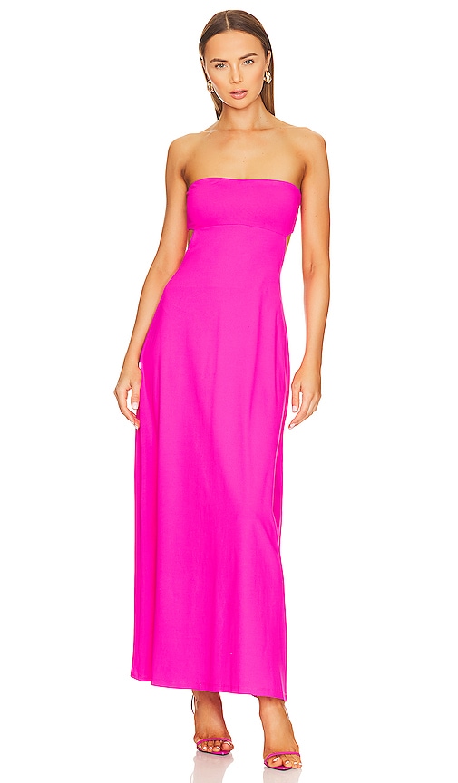 Shop Susana Monaco Open Back Tube Dress In Fuchsia