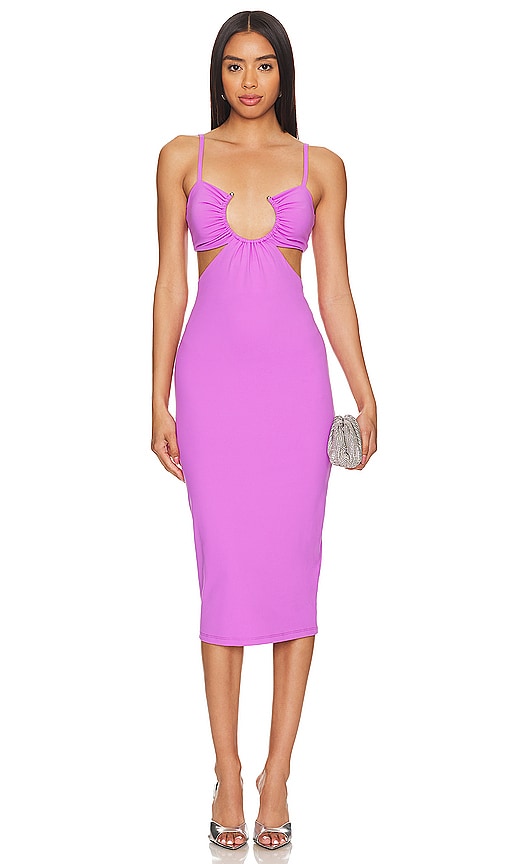 Shop Susana Monaco Cut Out Dress In Snapdragon