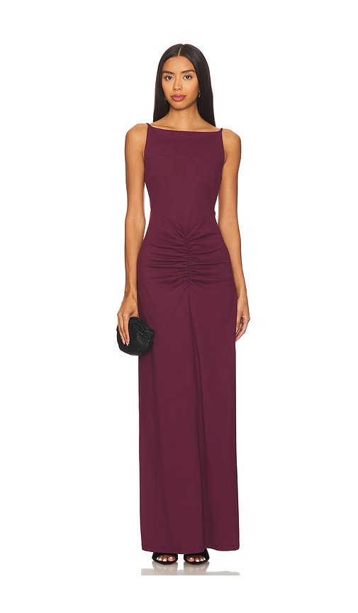 Shop Susana Monaco High Neck Dress In Malbec