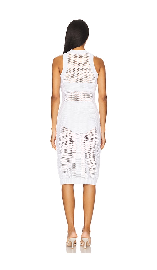  Susana Monaco Tank Dress Aus Netzstoff Mit Racerback In White. Größe L. Also In Xl. 