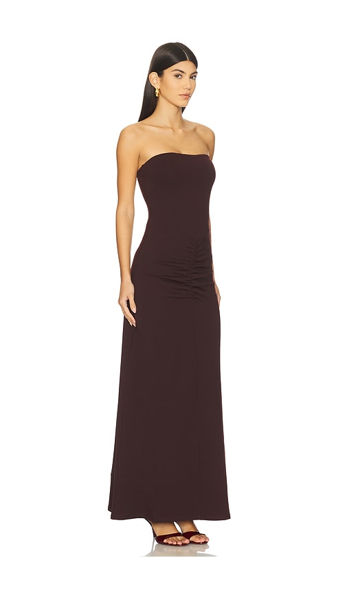 Susana Monaco Tube Gathered Front Dress In Brown