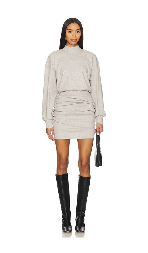 Susana Monaco Fleece Mock Gathered Dress