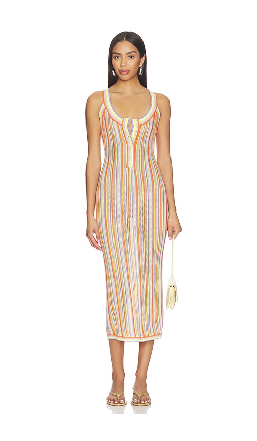 Susana Monaco Stripe Sweater Henley Dress
