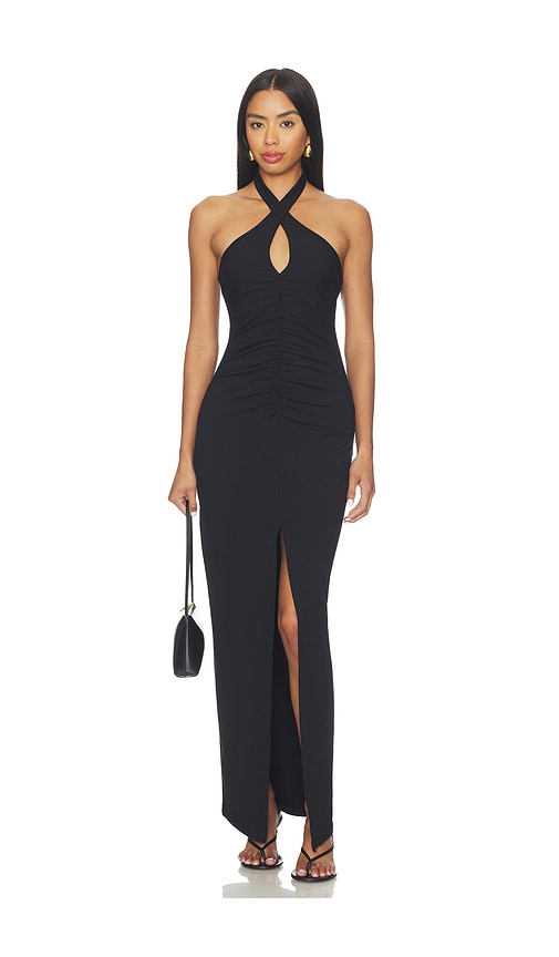 Susana Monaco Cross Front Gathered Front Dress