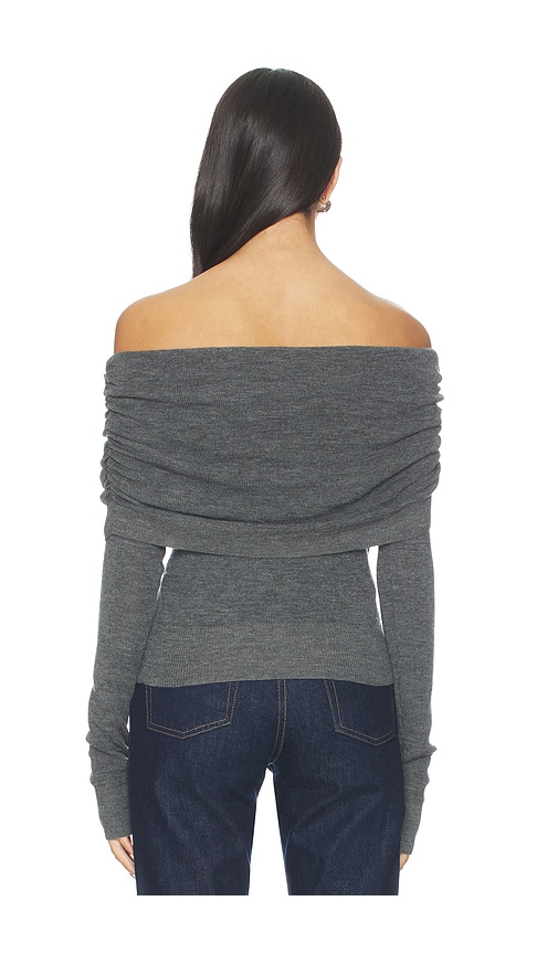  Susana Monaco Leichter Merinopullover Mit Schulterfreiem Ausschnitt In Grey. Größe S. Also In Xs, M, L. 