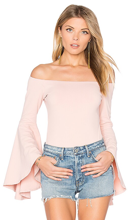 x REVOLVE Off Shoulder Bell Sleeve Bodysuit