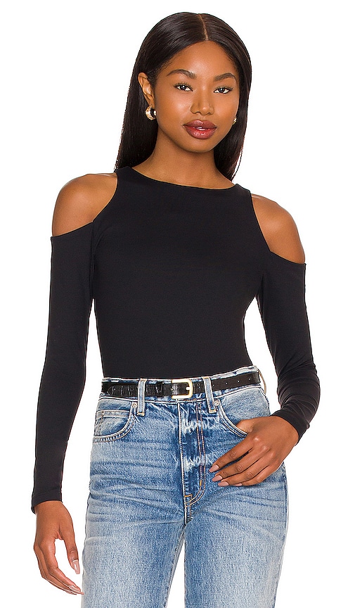 Susana Monaco - Women - Black Long Sleeve Open Front Top