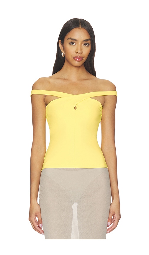 Susana Monaco Cross Front Top Off Shoulder Top