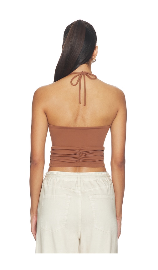 Susana Monaco Halter Gathered Top Tie Neck | Thumbnail 3 Susana Monaco Halter Gathered Top Tie Neck | Thumbnail 3