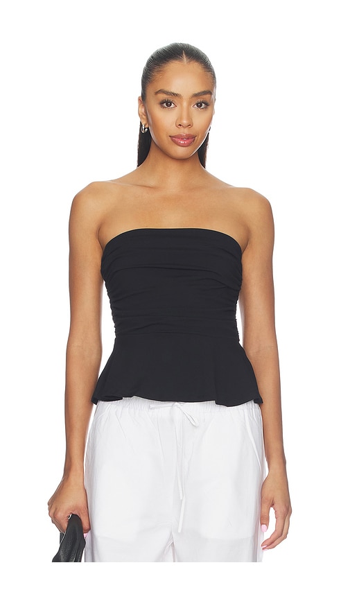 Susana Monaco Tube Gathered Flare Top en Black Taille XS Also en S M L XL 143 €