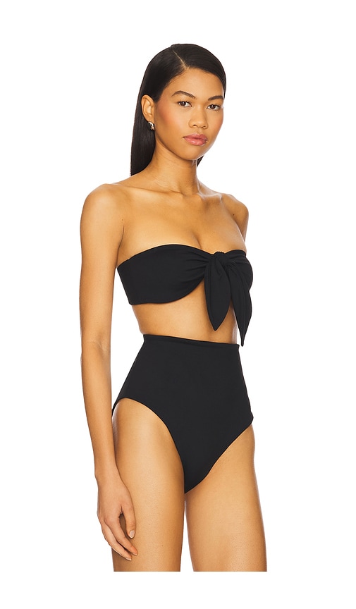 Susana Monaco Removable Tie Bandeau Top In Black