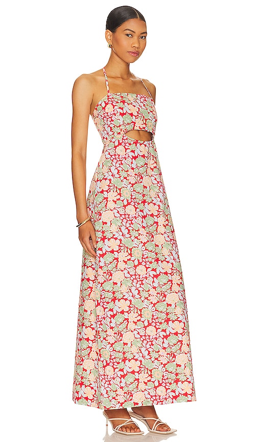 Shop S/w/f Cut Out Maxi Dress In Red