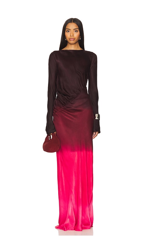 S/W/F FLUID DRAPE MAXI DRESS 