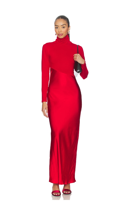 S/w/f Asymmetric Split Maxi Dress In Red