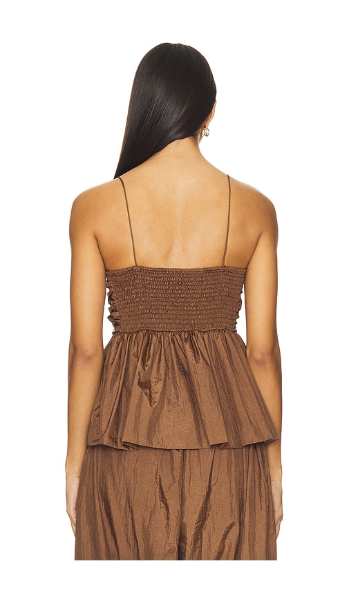  Swf Parachute Peplum Cami In Brown. Size S. Also In Xs, L. 