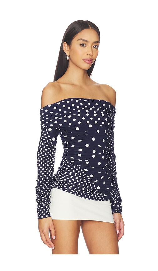  Swf Off Shoulder Wrap Top In Navy. Size Xs. Also In S, M, L. 