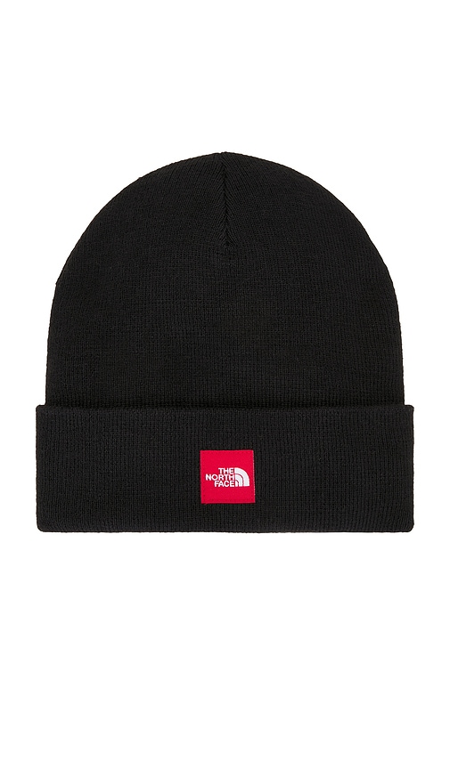 The North Face Red Box Beanie In Black