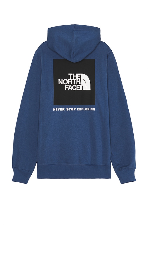 Shop The North Face Men's Box Nse Pullover Hoodie In Blue