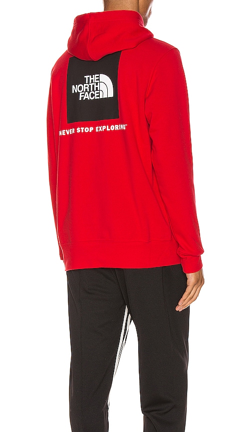 red box hoodie the north face
