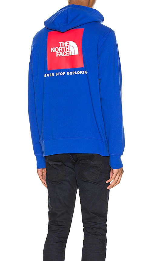 north face red box logo hoodie