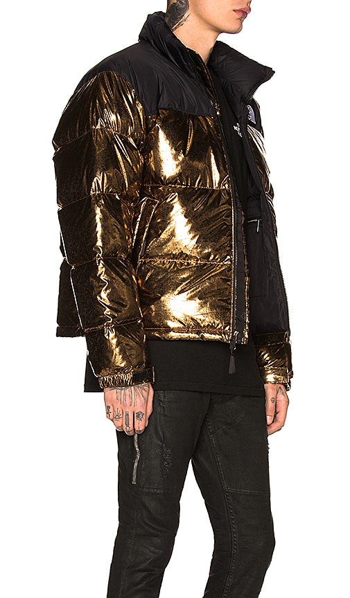 the north face 1996 retro nuptse jacket metallic copper