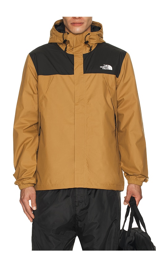 The North Face Antora Jacket in Utility Brown & TNF Black