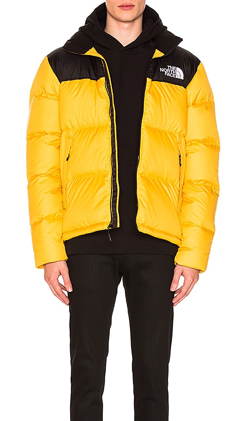 north face yellow puffer 