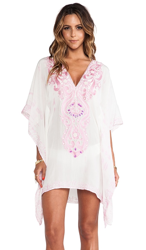 white embroidered cover up