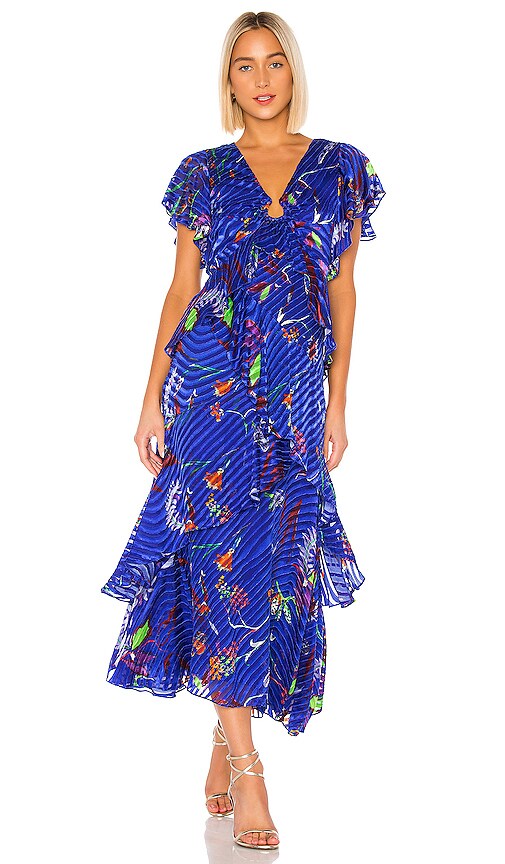 Tanya Taylor Janelle Dress in Surreal Floral Blue | REVOLVE