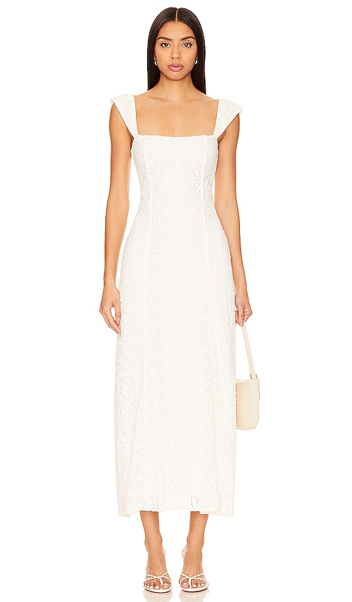 Shop Rotate Birger Christensen Lace Wide Strap Dress In White