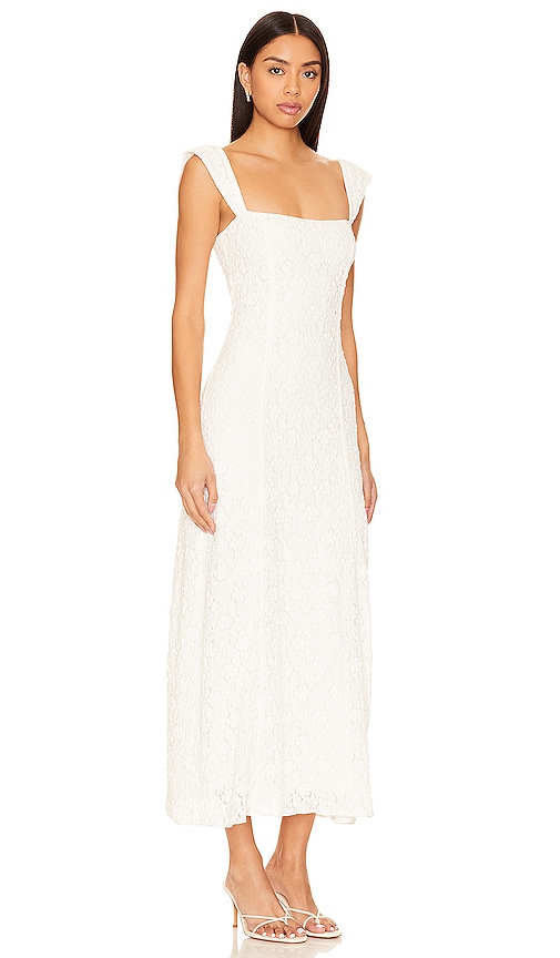 Shop Rotate Birger Christensen Lace Wide Strap Dress In White