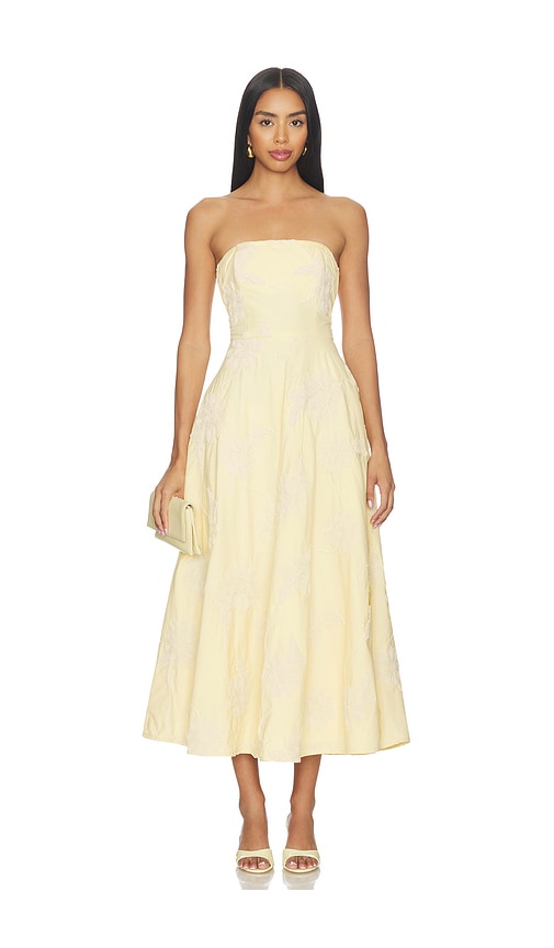 ROTATE Flower Strapless Dress