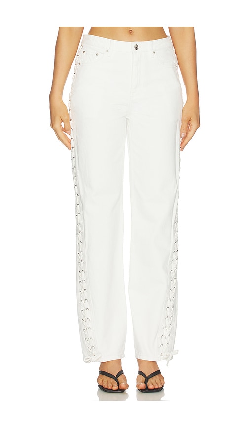 ROTATE Loose Fit Laced Jeans