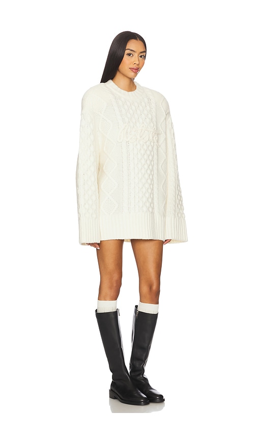 Rotate Birger Christensen Cornella Crewneck Sweater In White