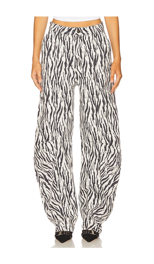 Printed Twill Cargo Pants in Black,White. - size 32 (also in 34, 36, 38, 40, 42) - ROTATE - Modalova