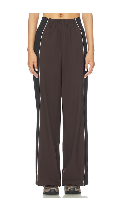 Rotate Birger Christensen Crispy Woven Pant In Brown