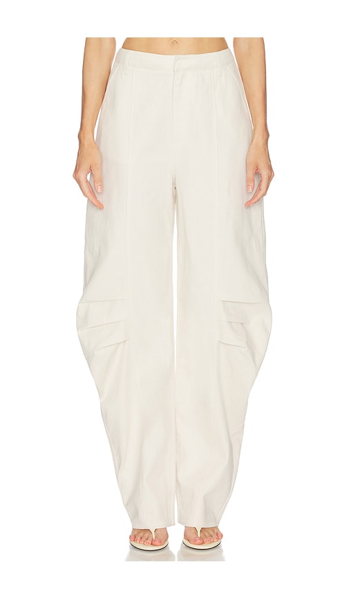 Rotate Birger Christensen Linen Suiting Pants In Gray