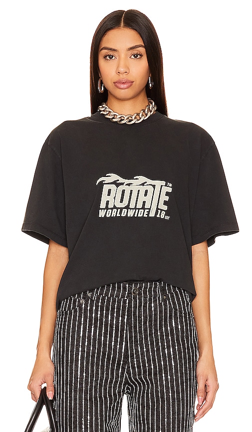 ROTATE SUNDAY Enzyme T-shirt in Black