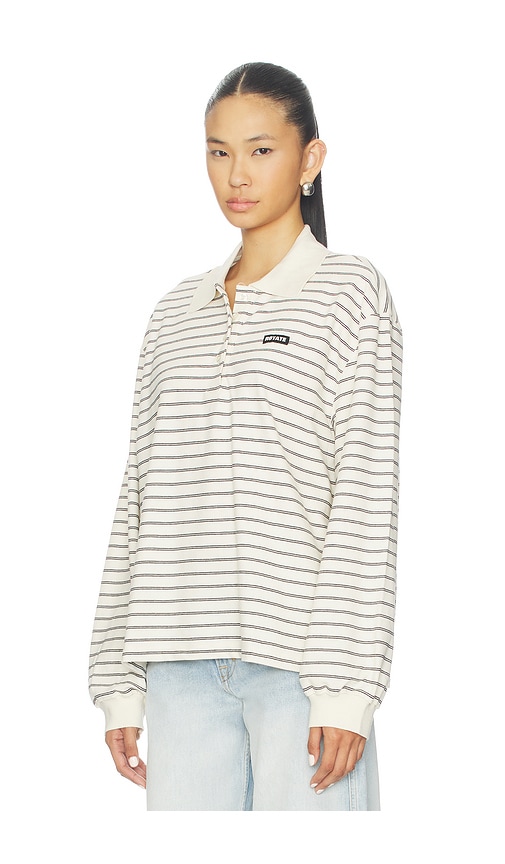 Rotate Birger Christensen Pique Long Sleeve Polo In Multi