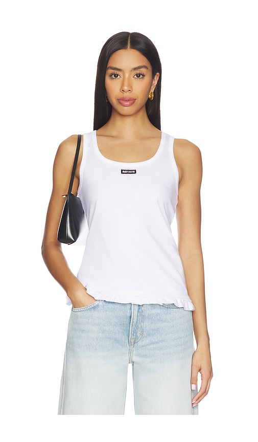 ROTATE Ruffle Hem Tank Top