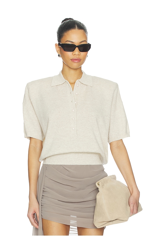 ROTATE Knitted Polo Top