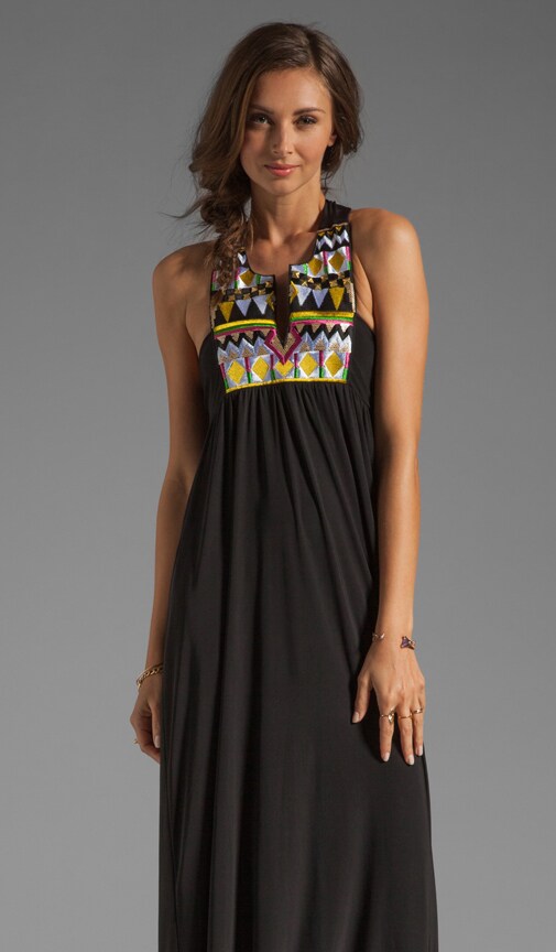 Embroidered Front Maxi