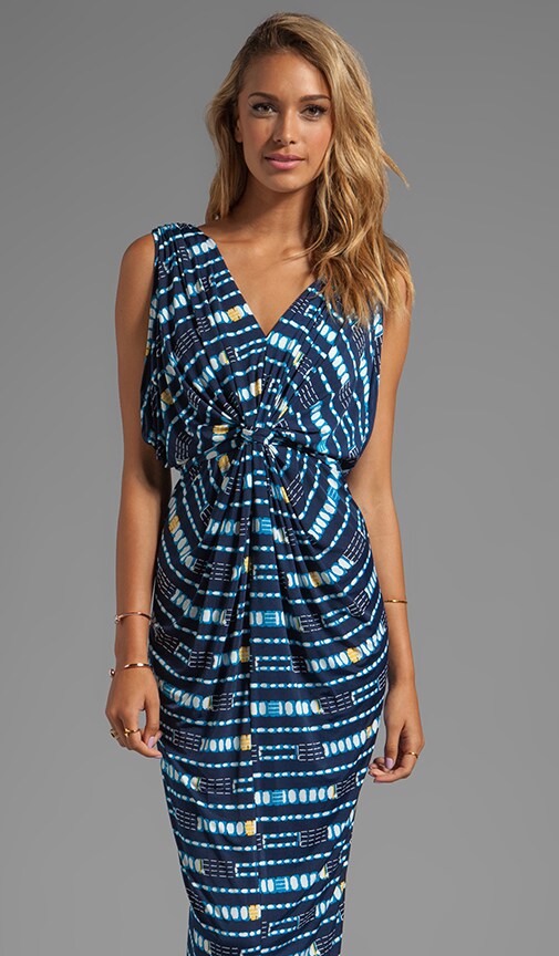 Draped Sleeve Maxi Dress