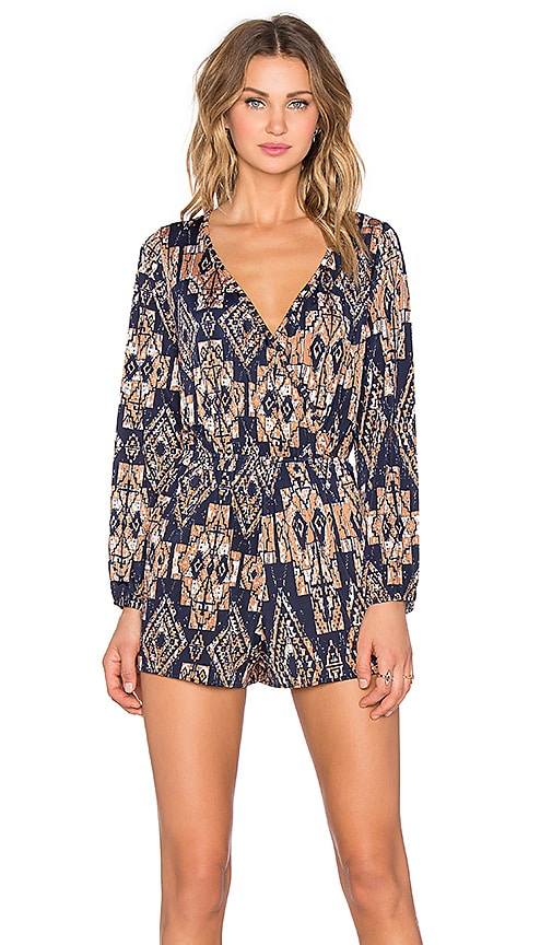 Long Sleeve V Neck Romper