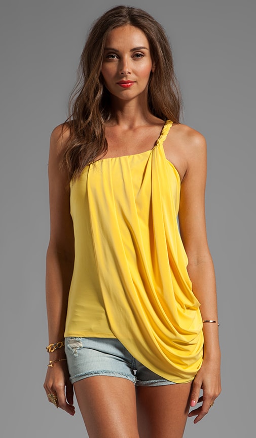 One Shoulder Side Drape Tank