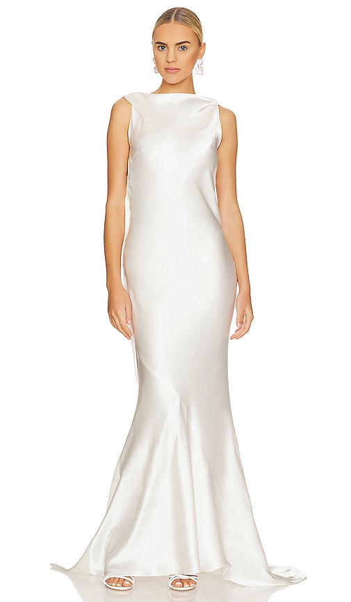 Shop The Bar Charles Gown In Blanc