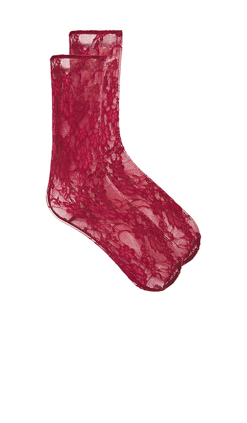 Shop Somebodee Celia Socks In Red