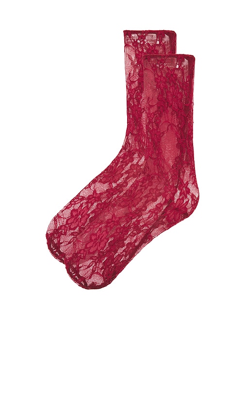 Shop Somebodee Celia Socks In Red