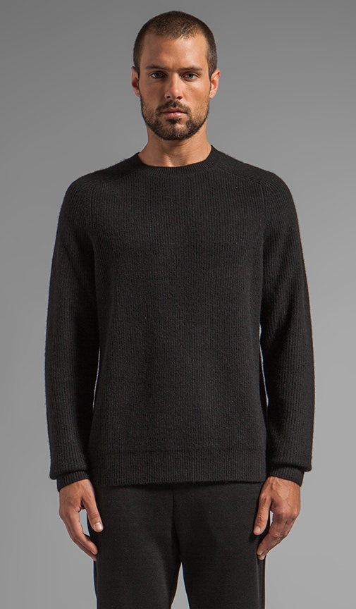 Half Cardigan Crewneck Pullover