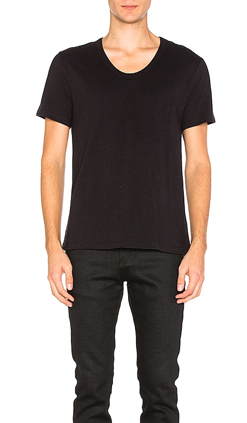 Pima Cotton Low Neck Tee